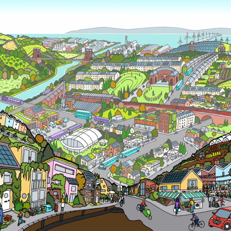 An illustrated vision of a future Bristol