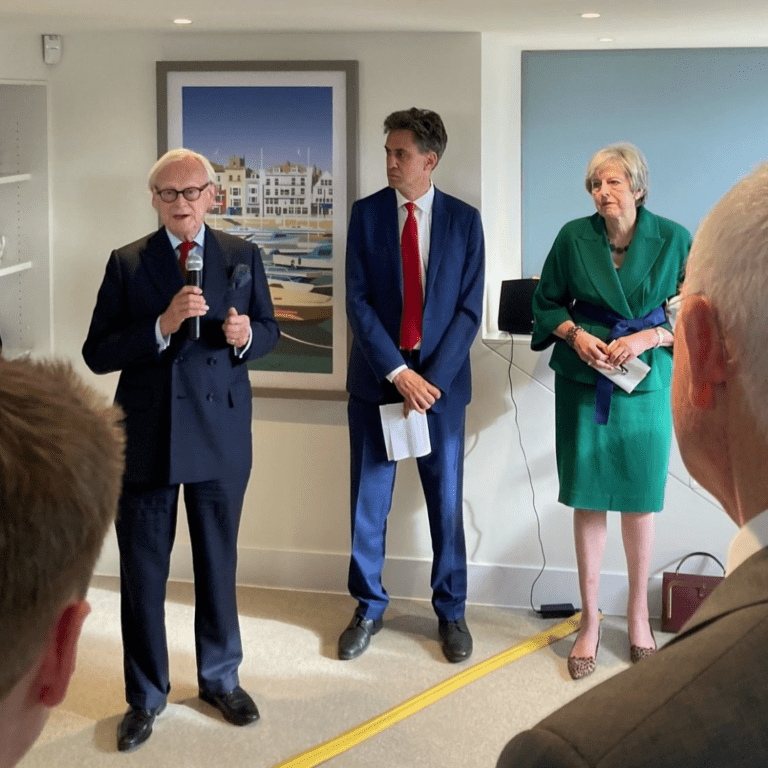 Lord Deben, Ed Milliband, Theresa May