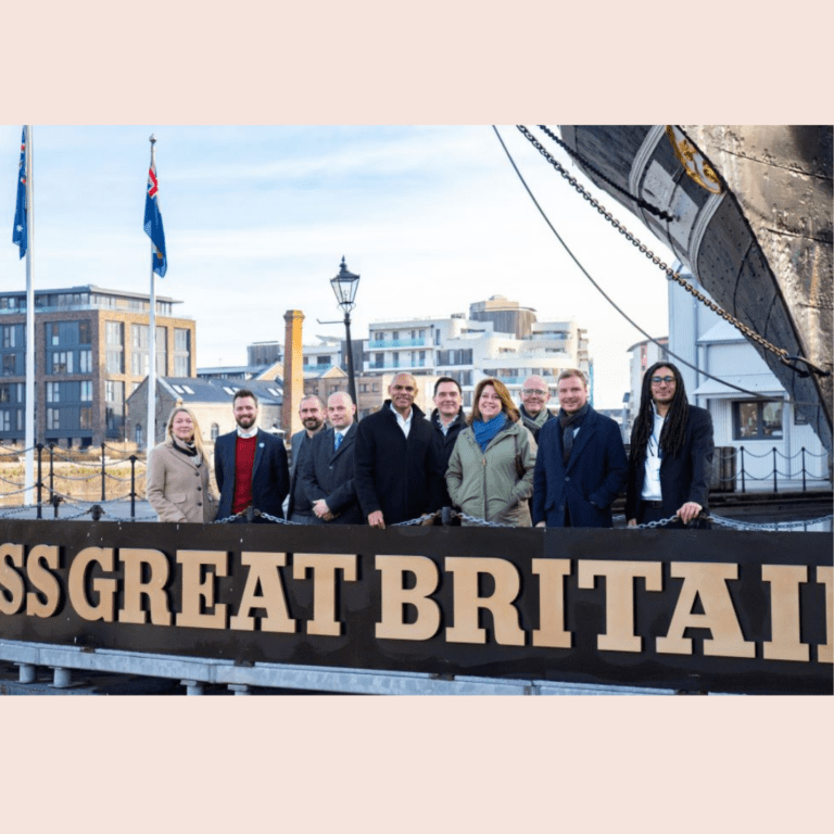 Photo of people standing on SS Great Britain
