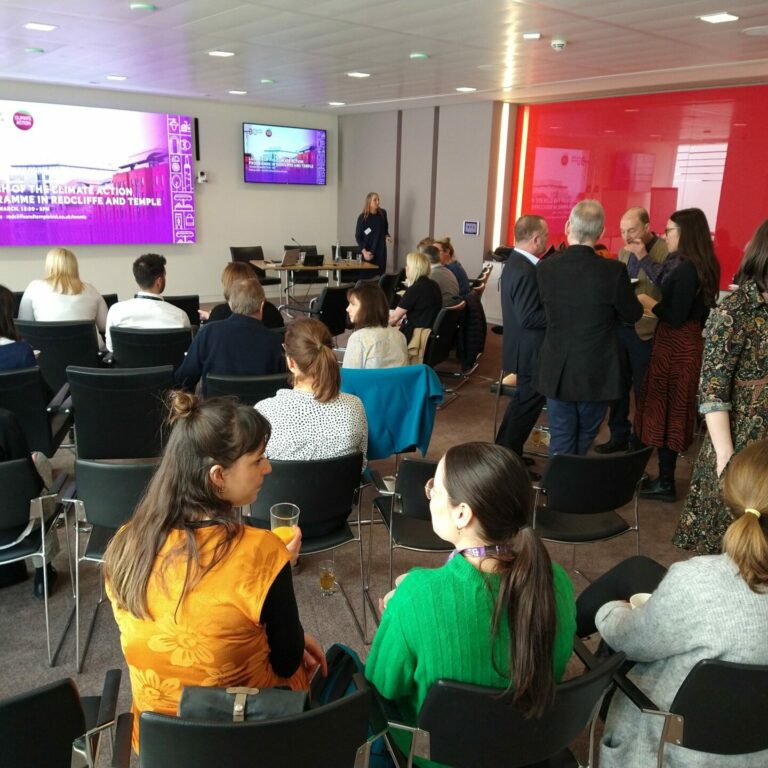 Photo of people at a climate action event