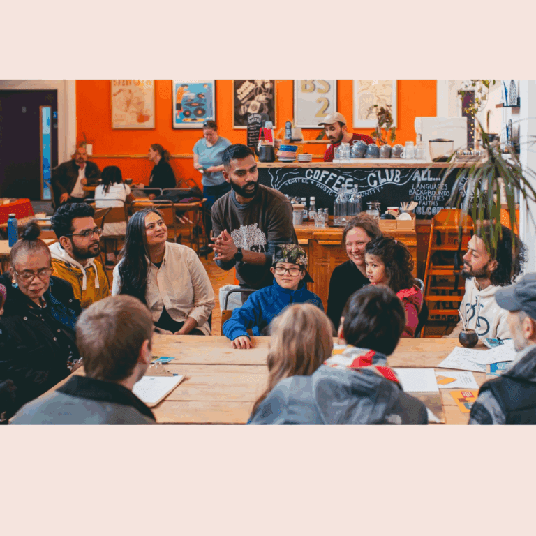 Photo of people gathering around table